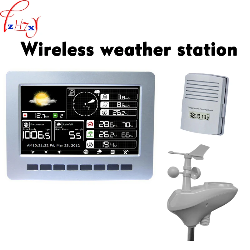 

Wireless weather station WiFi connection solar charging wireless transmission data upload data storage 1pc