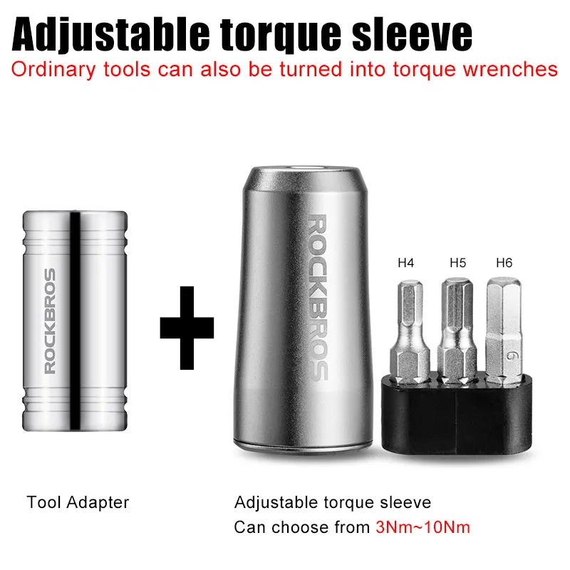 Adjustable socket ROCKBROS Наборы гаечный ключ Отвертка для велосипеда MTB дорожный велосипед наборы инструментов оборудования Велоспорт Многофункциональный ремонт велосипеда инструмент - Цвет: Adjustable socket