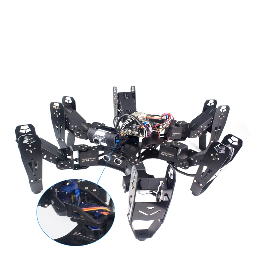 Hexapod 6 леггинсов робот паук Raspberry Pi Беспроводной Wi Fi видео с открытым исходным