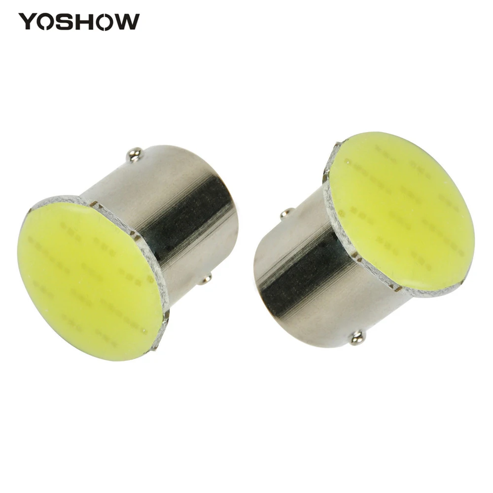 YOSHOW 100pcs S25 COB 3W Bulb Led Light P21W 12SMD LED Auto Car Brake Tail Turn Signal Reverse Parking Backup Lamp | Автомобили и
