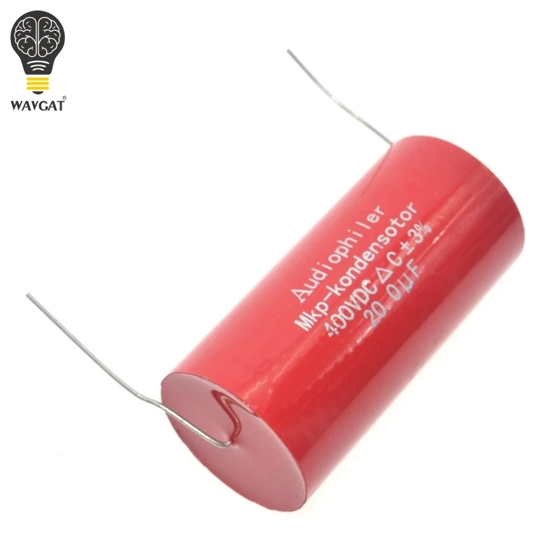 2 шт. 400VDC 20 мкФ красный Tubulor общий конденсатор Audiophiler MKP осевая муфта для HIFI аудио