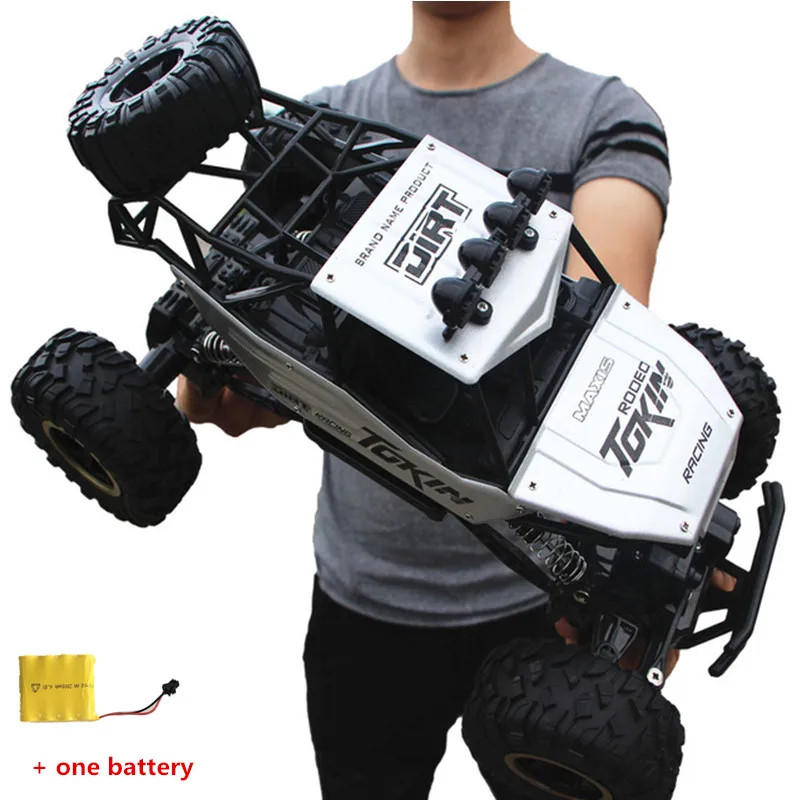 28 см Радиоуправляемая машина 1/16 4WD 4x4 водительский автомобиль Двойной Мотор привод Bigfoot автомобиль пульт дистанционного управления модель автомобиля внедорожник игрушка - Цвет: SILVER 1 BATTERY