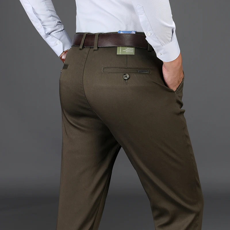 Зимние мужские брюки высококачественные повседневные и деловые плотные