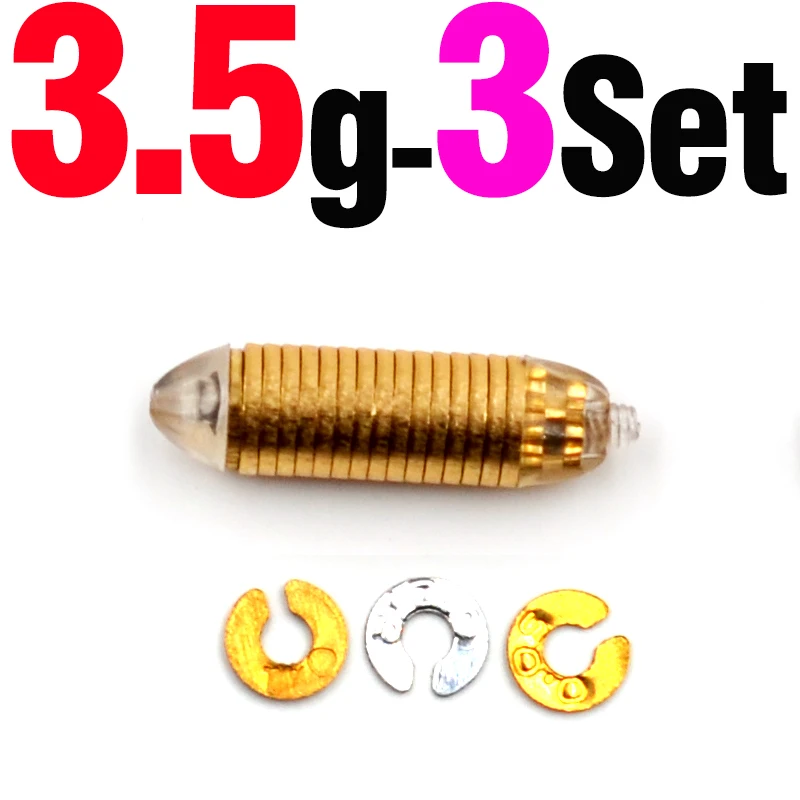 MNFT, комплект из 3 предметов, высокое качество регулируемый пуля Вес крюк глубокая водная установка грузила рыбалка 2/2,5/3/3,5/4g приманки рыболовные принадлежности - Цвет: 3Set 3.5g