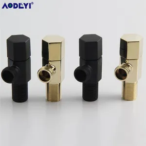 Угловой клапан AODEYI 11-053B, нержавеющая сталь 304, 12 дюйма, Мужская x 12 дюйма, клапан биде для ванной комнаты, аксессуары для ванной комнаты с черной и золотой отделкой