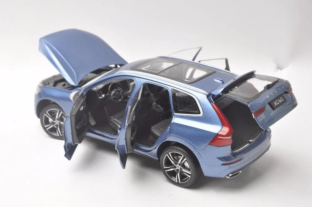 1:18 литая модель для Volvo XC60 XC синий внедорожник игрушечный автомобиль миниатюрная коллекция подарки XC 60