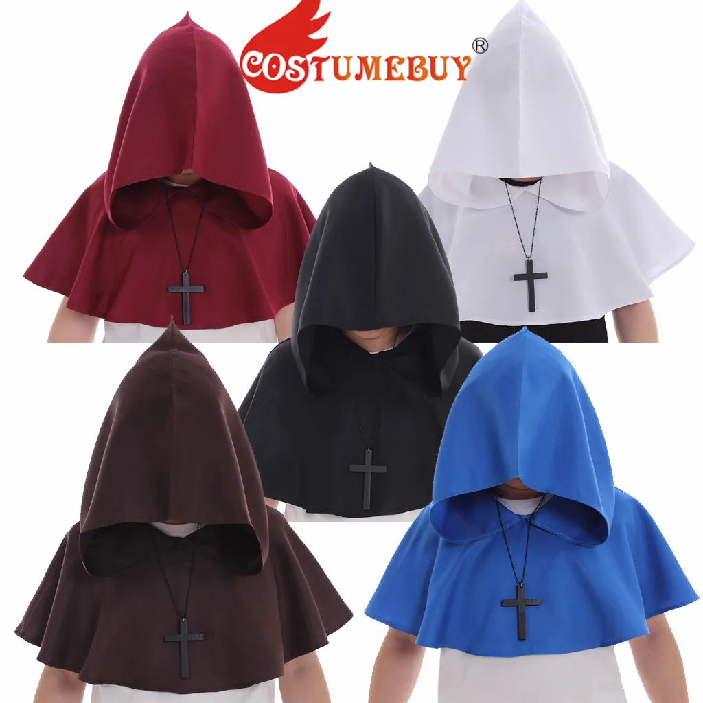 Накидка с капюшоном и крестом в викторианском стиле средневековом L920 монашеские