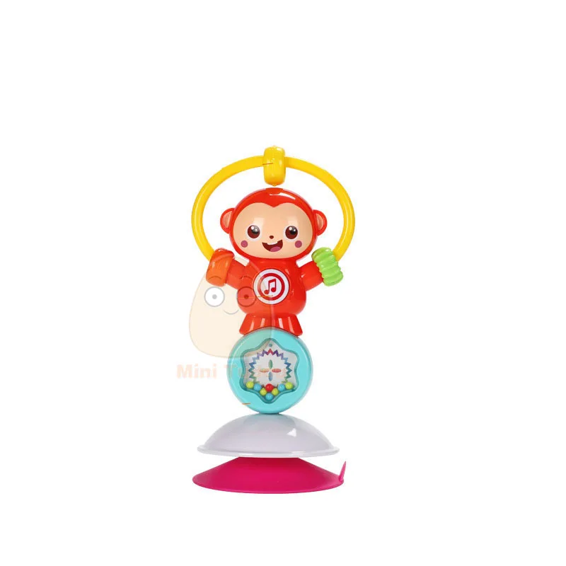 Multi-touch Rotating Ferris Wheel Table Tricolor Suckers Toy 0-12 Months Newborns Early Creative Educational Baby Rattle Toys - Цвет: Monkey