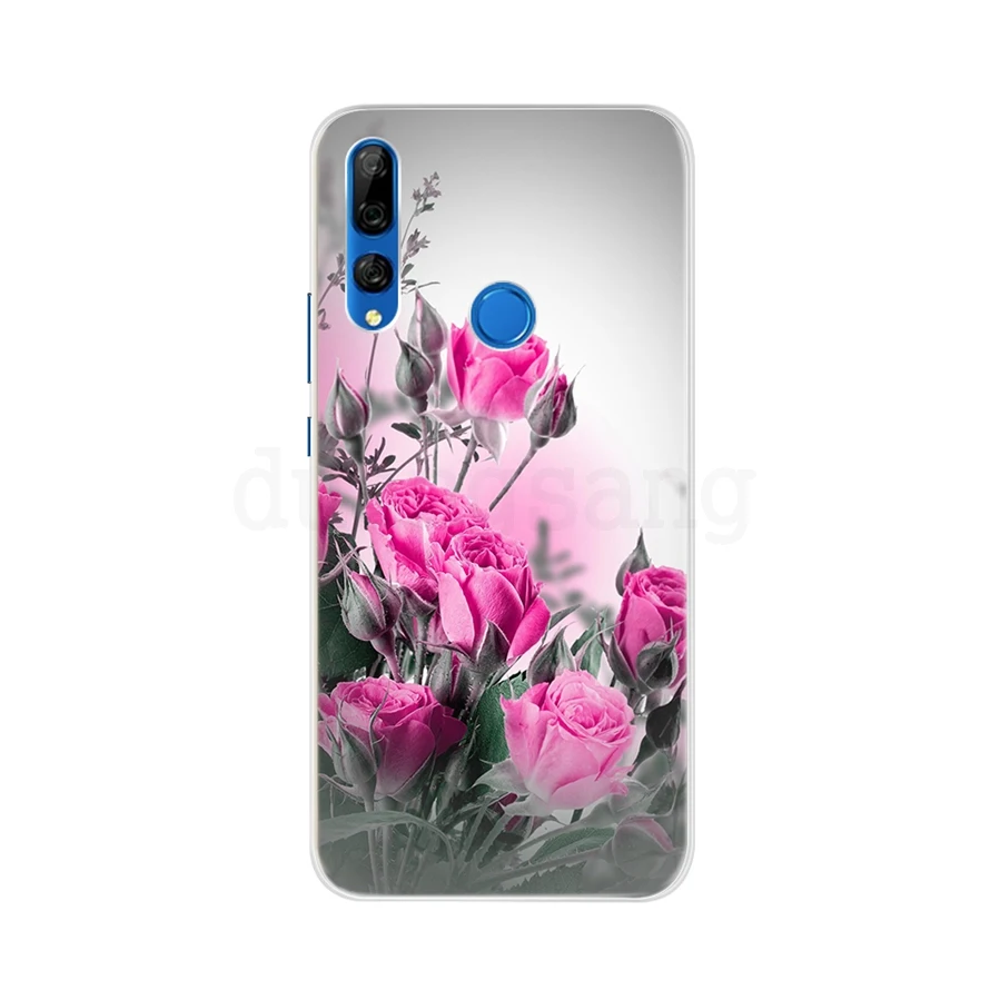 Для Fundas huawei P Smart Z чехол силиконовый 3D мягкий, симпатичный, из ТПУ с мультяшными цветами Прозрачный чехол для телефона для huawei P Smart Z STK-LX1