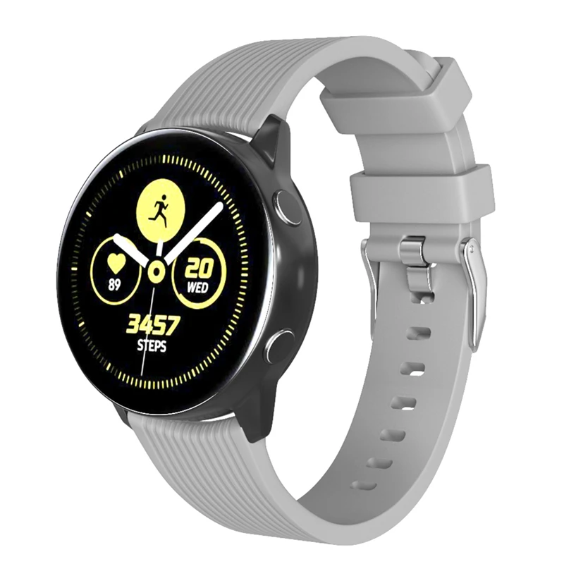 Подходит для Galaxy Watch Active полосатый силиконовый ремешок для повседневной одежды с ремешком 20 мм