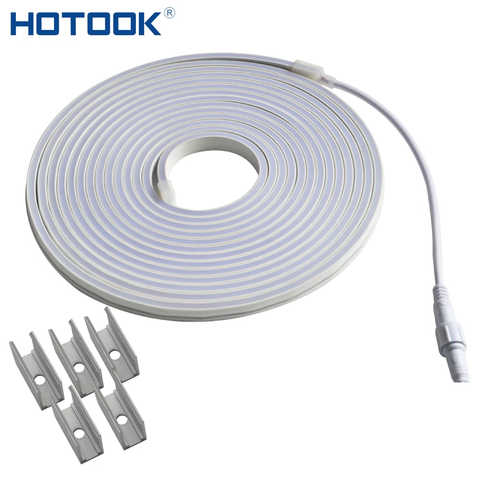 Hotake светодиодная неоновая полоса DC24V IP67 Flex Neon LED 4x10 мм плоская поверхность веревка