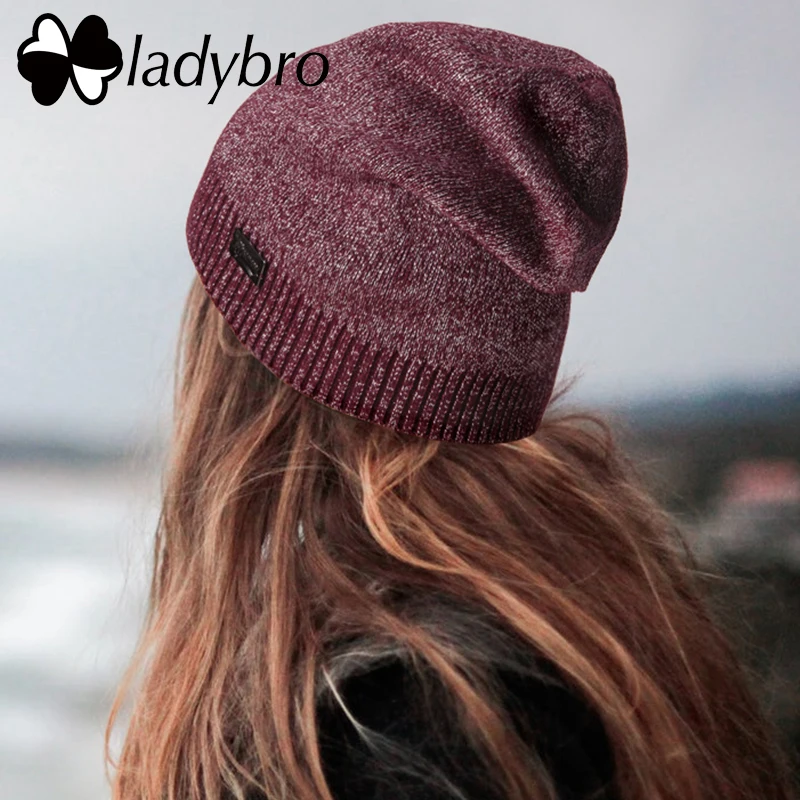 Женская шапка Ladybro осенне-зимняя шерстяная женские шапочки женская теплая