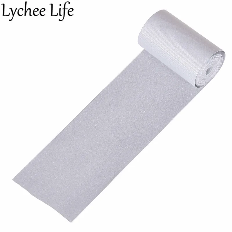 Светоотражающая лента Lychee Life, флуоресцентная ткань из синтетического волокна, сделай сам, ручная работа, Швейные аксессуары для одежды, украшения