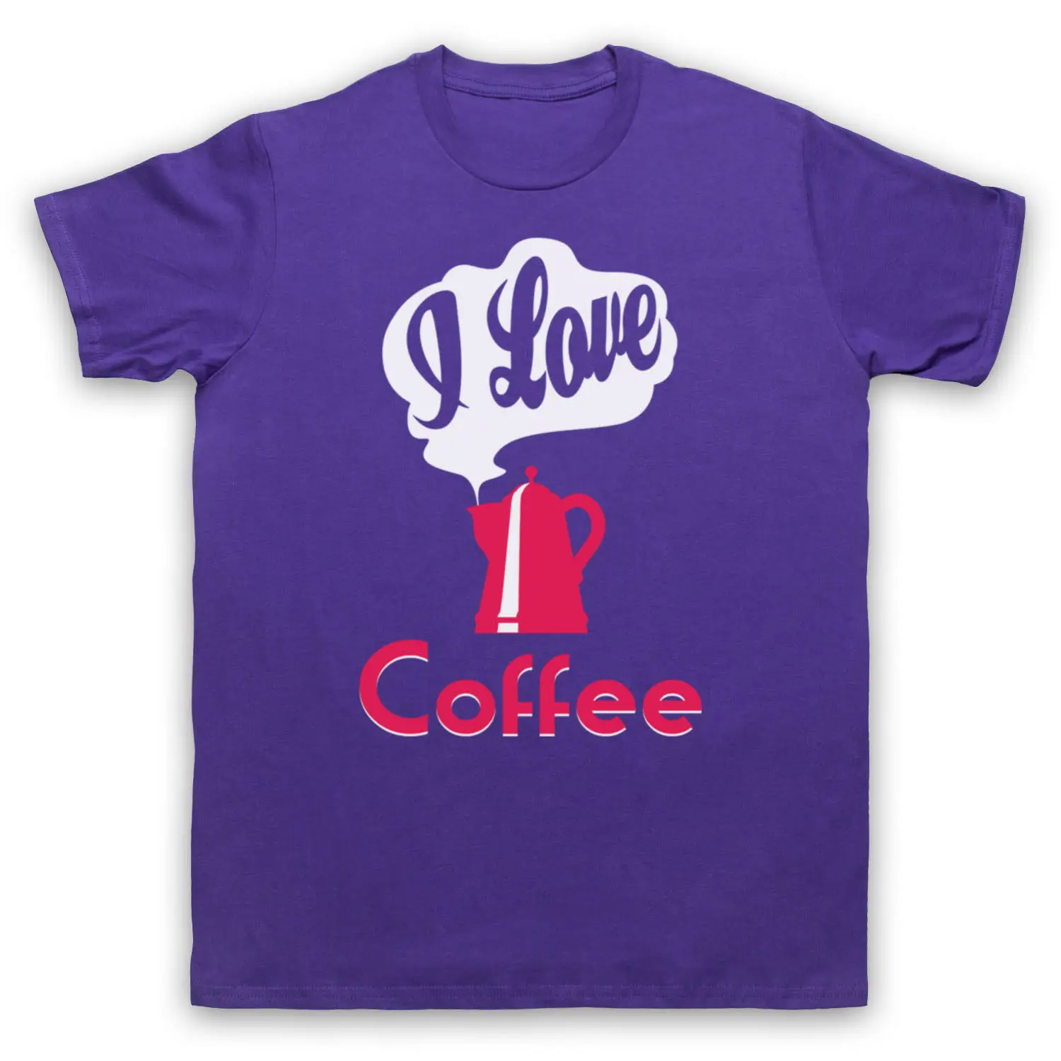 Мужские летние повседневные футболки с коротким рукавом и надписью I Love Coffee |