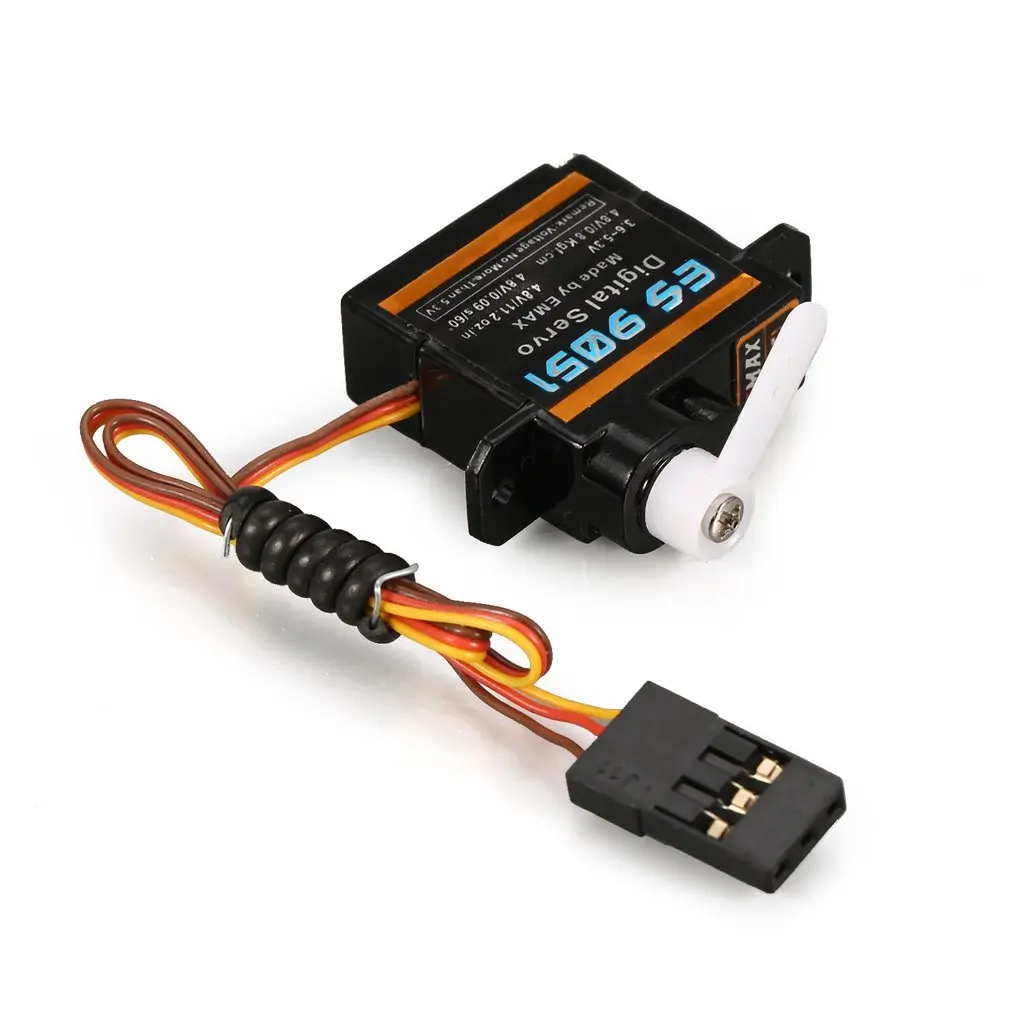 1 шт. EMAX ES9051 4,3g цифровой пластиковый сервопривод 4,8 В 0,8 кг 0,09 сек/60 градусов для RC FPV Самолет с неподвижным крылом коптер модель Запчасти