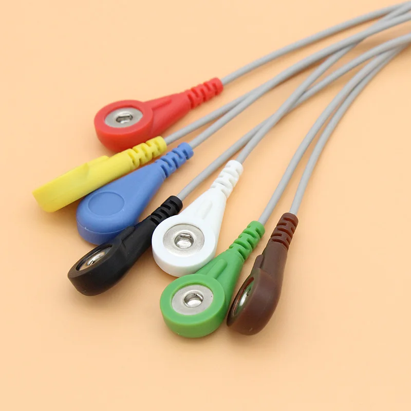 1 5 мм разъем din Holter ECG EKG 7 свинцовый электрод и EEG EMG для Medilog/contec/GE/биомедицинский/Biox