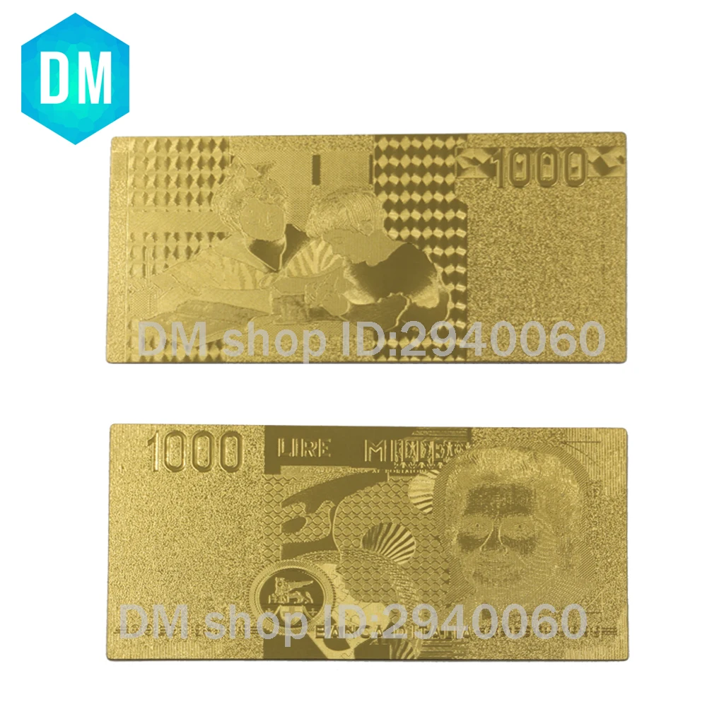 Красивые итальянские 1000 Лира золотые банкноты итальянская памятные