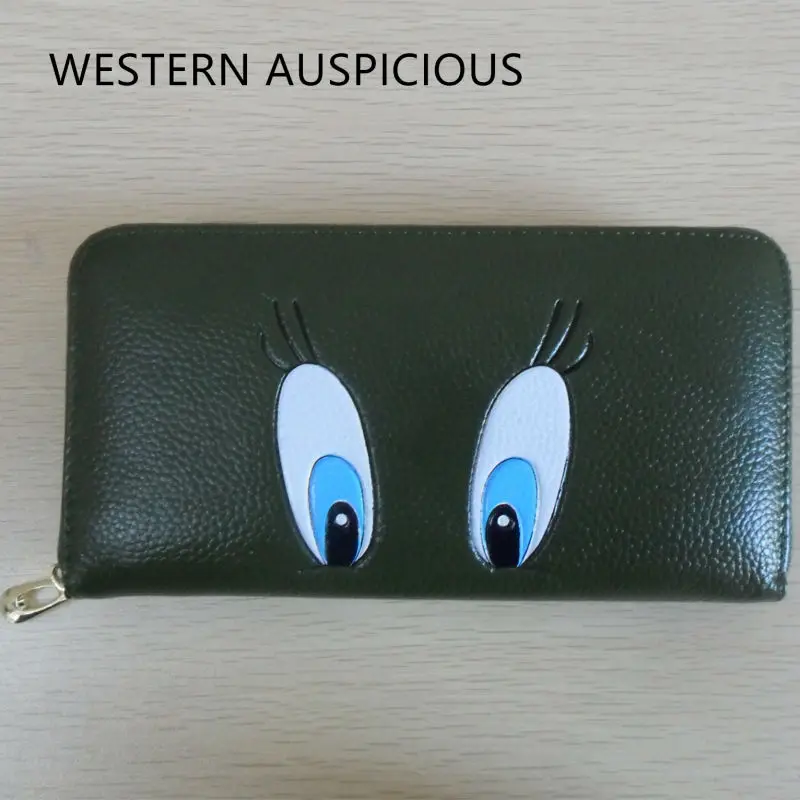 Кошелек западный благоприятный для женщин длинные бумажники из воловьей кожи на