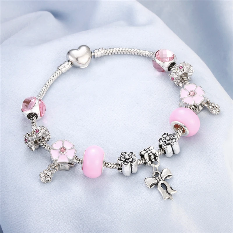 Прямая поставка очаровательные ювелирные изделия посеребренные браслеты для