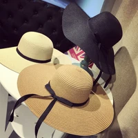 summer wide brim straw hats big sun hats for women uv protection panama %c2%a0floppy beach hats ladies summer hat for women wedding