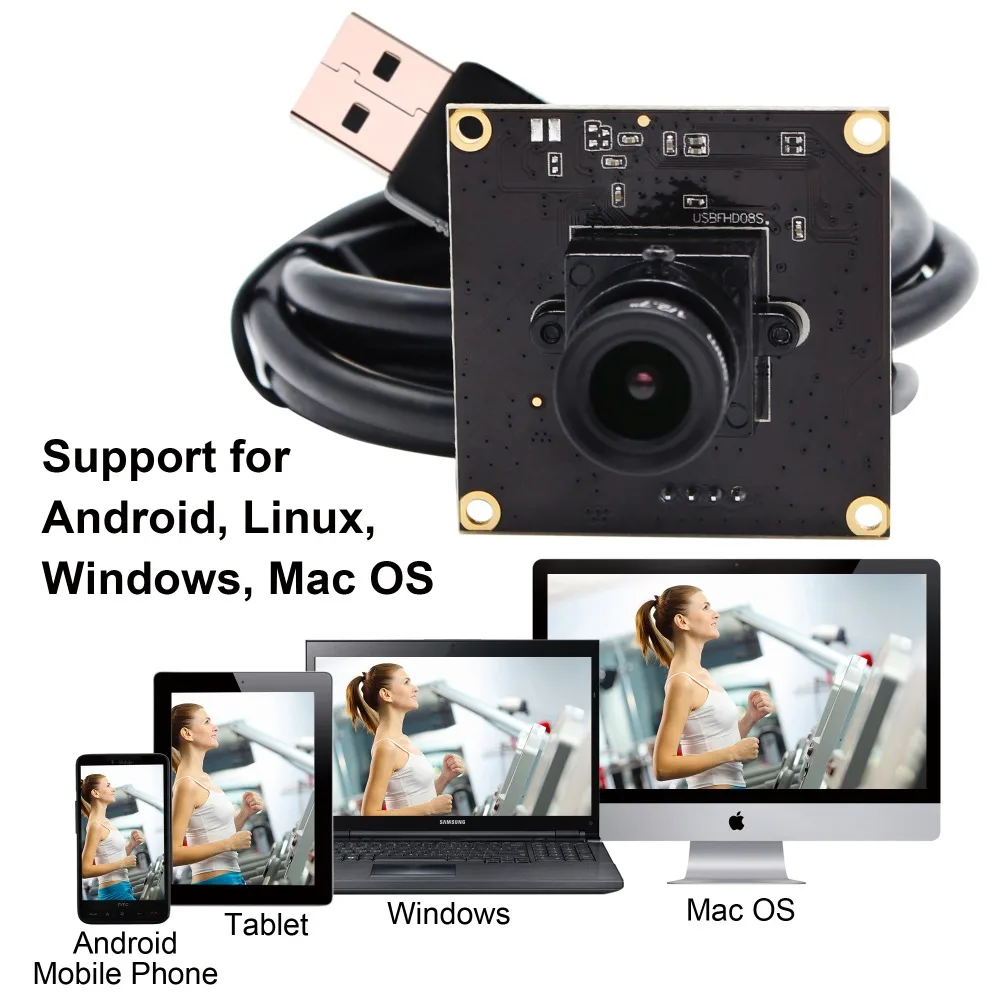 Высокоскоростная камера ELP MJPEG 1080P 60fps/ 720P 120fps/ 360P 260fps UVC с датчиком OmniVision OV4689 CMOS