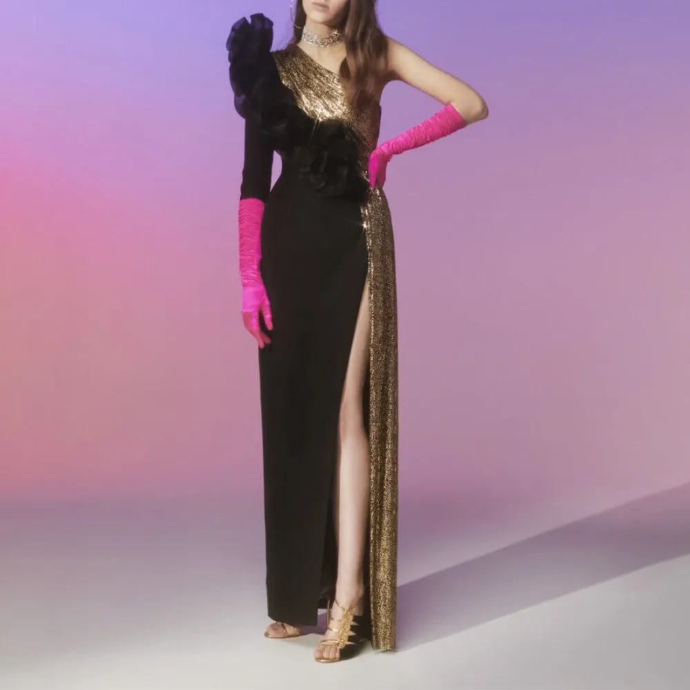 Весна 2019 платье сексуальное полное модное на одно плечо женское без бретелек с