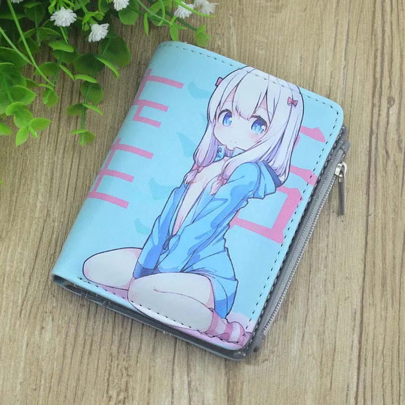 Студенческий короткий кошелек для монет аниме Himouto! Umaru-chan мультипликационный персонаж дома Умару нулевой смены бумажник с магнитной кнопкой