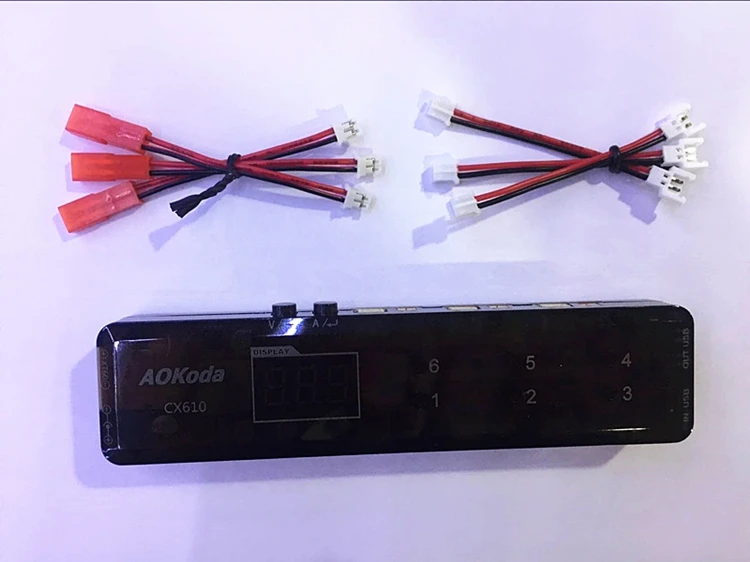 1 комплект AOK CX605 CX610 6CH постоянного тока/XT60/USB Батарея Зарядное устройство для 3 7 V S