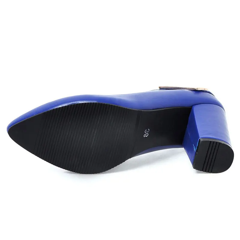 Fanyuan/модные женские туфли лодочки на толстом каблуке из искусственной кожи с