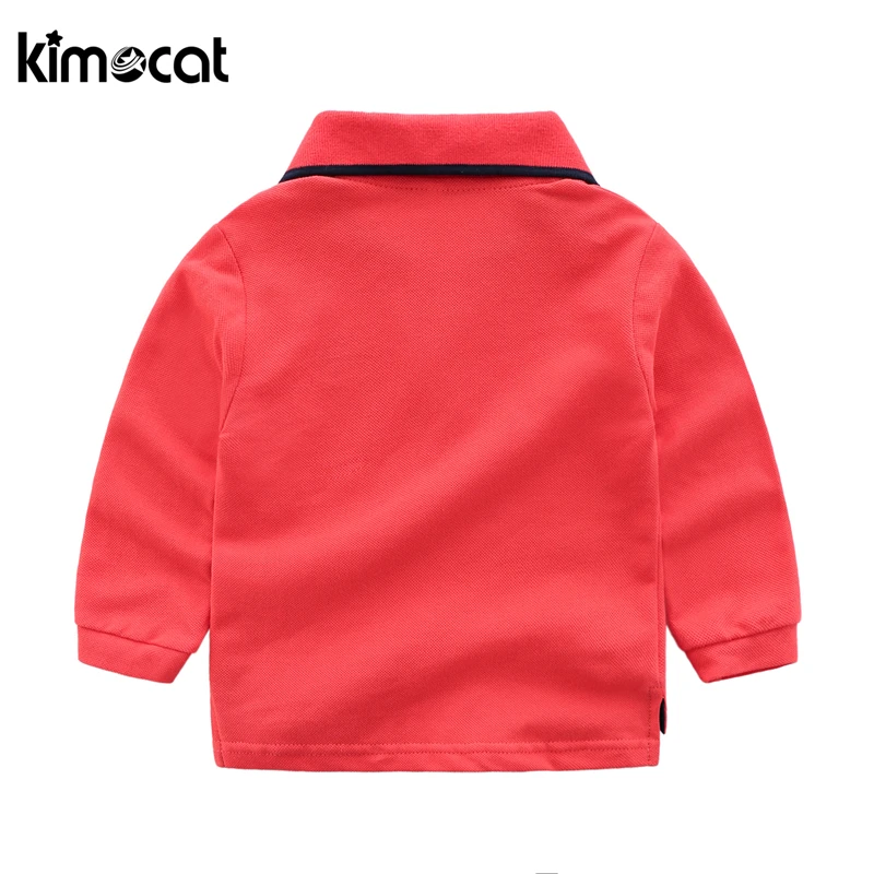 Осенне-весенняя популярная рубашка-поло Kimocat для мальчиков Новое поступление 2019