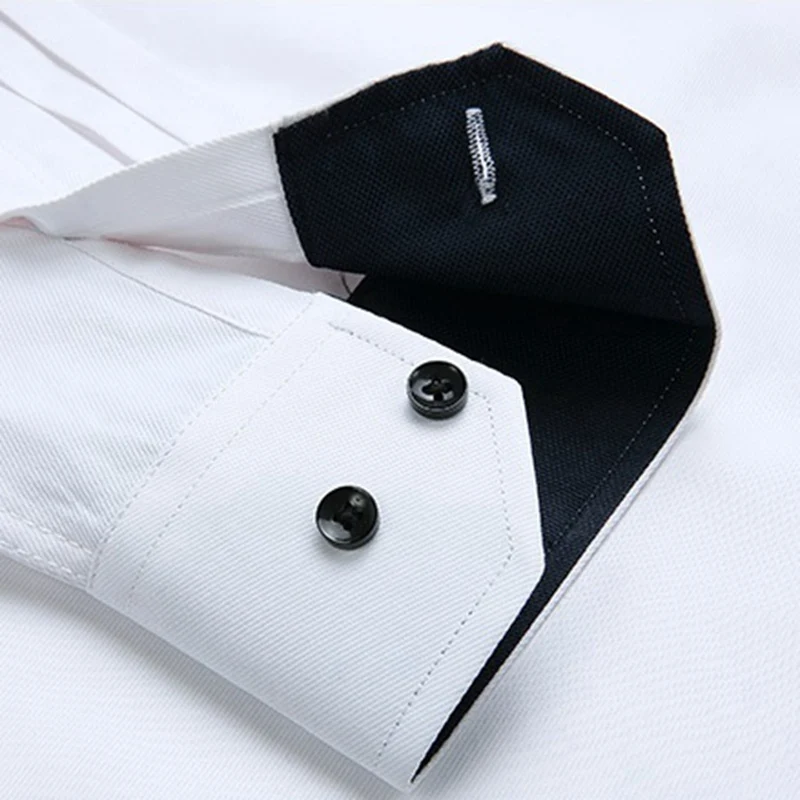 Мужская деловая рубашка 11XL 12XL 13XL 14XL с длинным рукавом и отложным воротником в