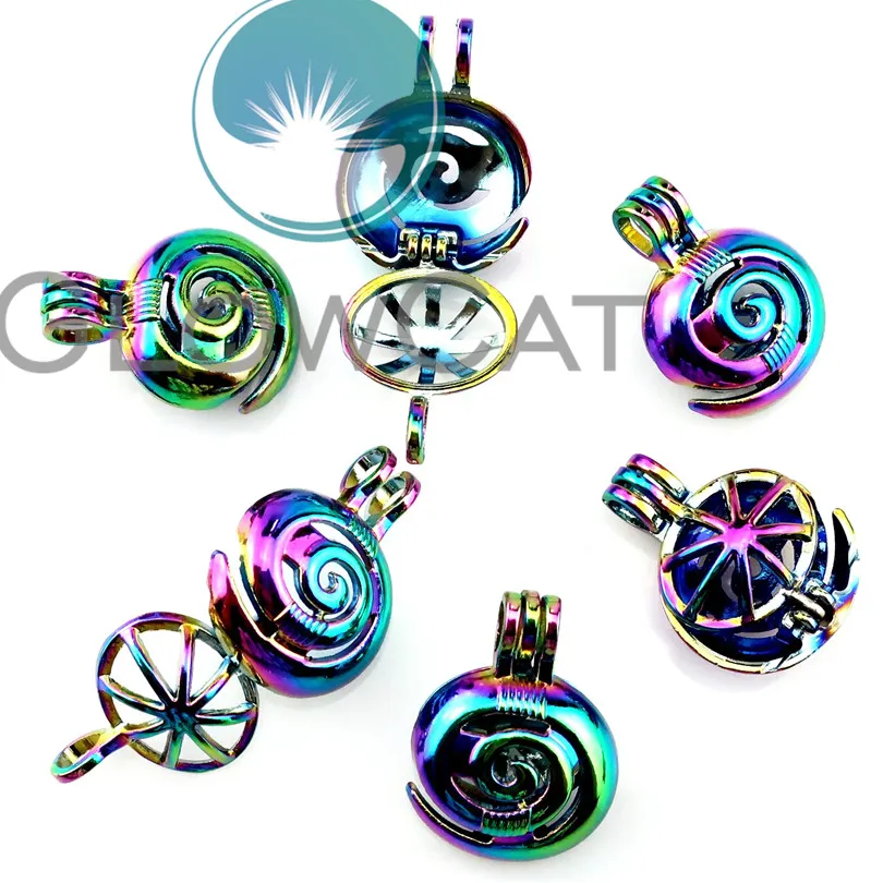 Ожерелье-медальон для бусины-улитки девочек с распылителем эфирного масла