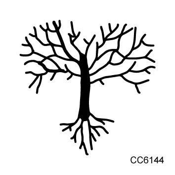 CC6144 Rocooart CC2 6X6 см маленькая винтажная простая Стильная Милая черно-белая панда динозавр волк животное временная татуировка наклейка боди-арт - Цвет: CC6144