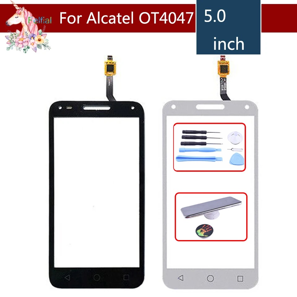 

5.0" For Alcatel One Touch U5 3G 4047D 4047G 4047 OT4047 OT4047D Touch Screen Digitizer Sensor Outer Glass Lens Panel