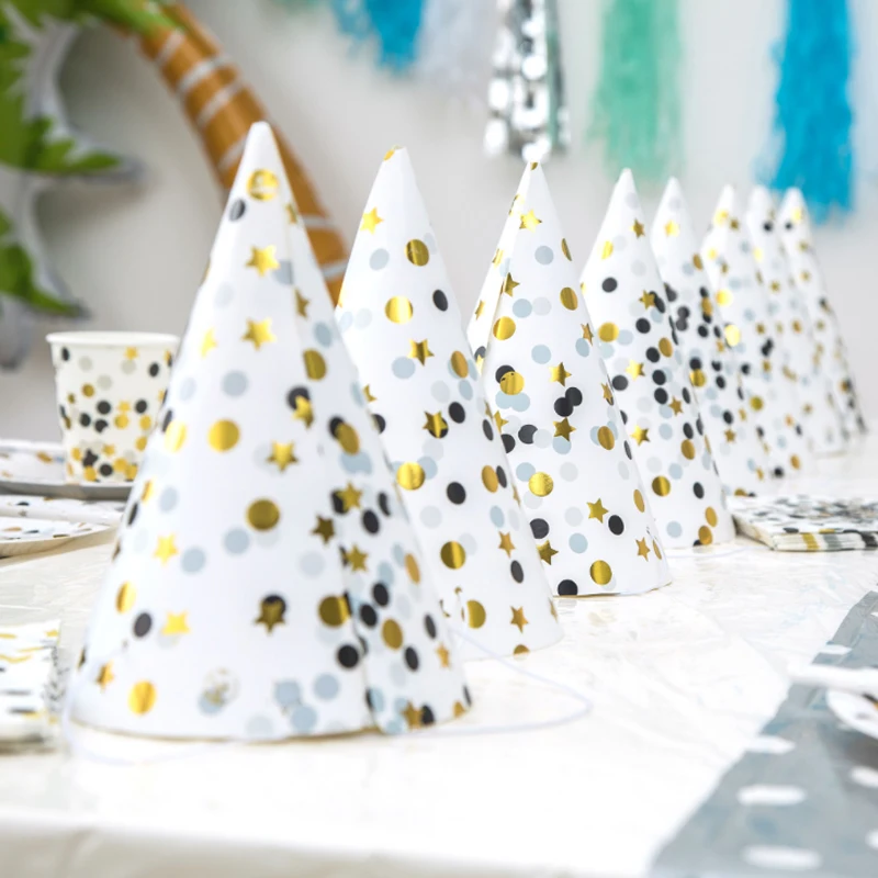 Украшение для сцены вечеринки серия бронзовых скатертей шляп бумажных полотенец