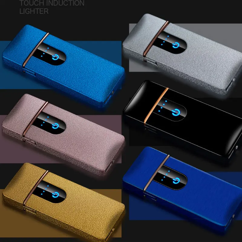ЖК дисплей Интеллектуальный светодиодный сенсорный датчик Usb зарядка Зажигалка