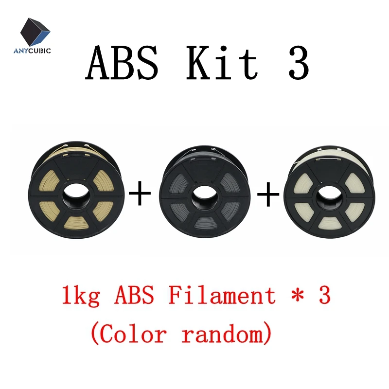 ABS Kit 3 ANYCUBIC 3D Принтер ABS нить комплект 1,75 мм 1 кг твердые пластиковые печатные резиновые расходные материалы 3D Печатный Материал Цвет на выбор - Цвет: ABS Kit 3