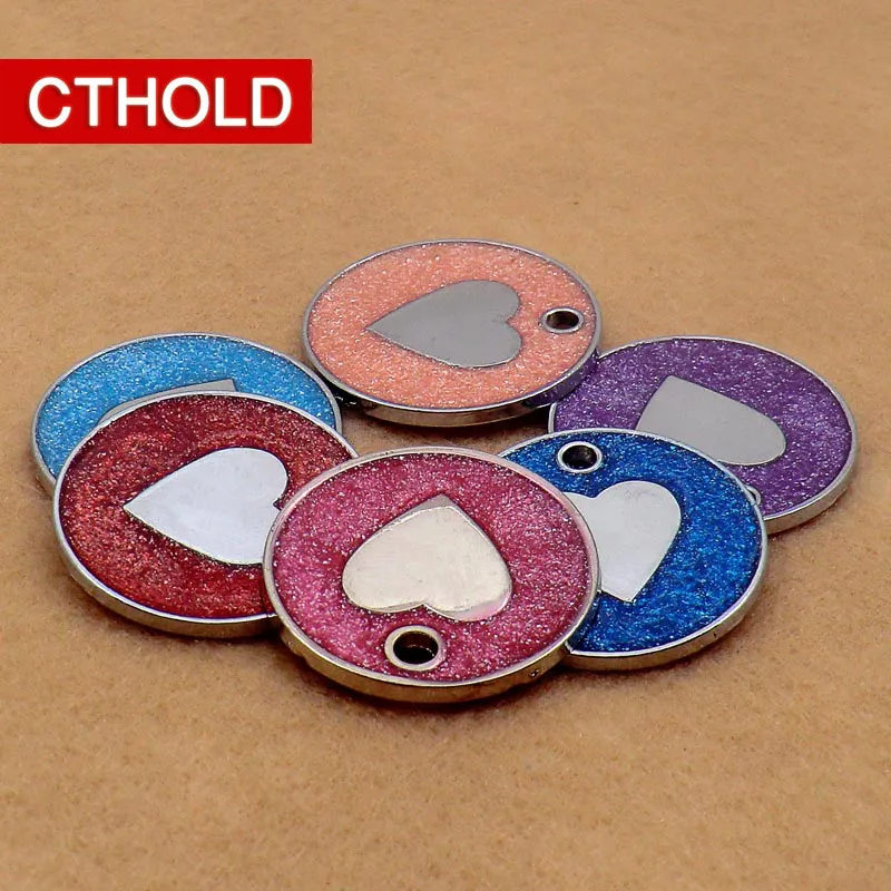 CTHOLD 30 шт./лот кольцо сердце id тег Мода красочные воротник кулон ожерелье