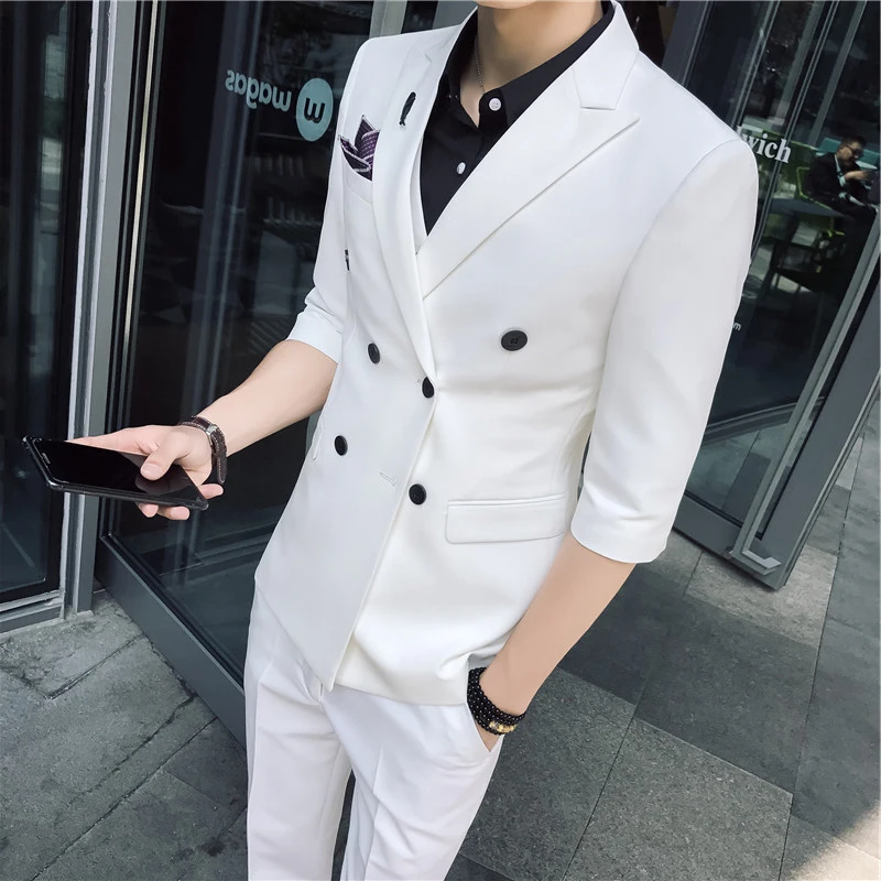 Черные облегающие мужские свадебные костюмы на заказ смокинги для жениха в