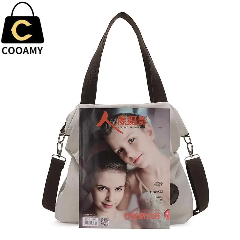 Сумка на плечо Женская холщовая саквояж мешок мессенджер повседневный большой тоут с цветочным принтом для