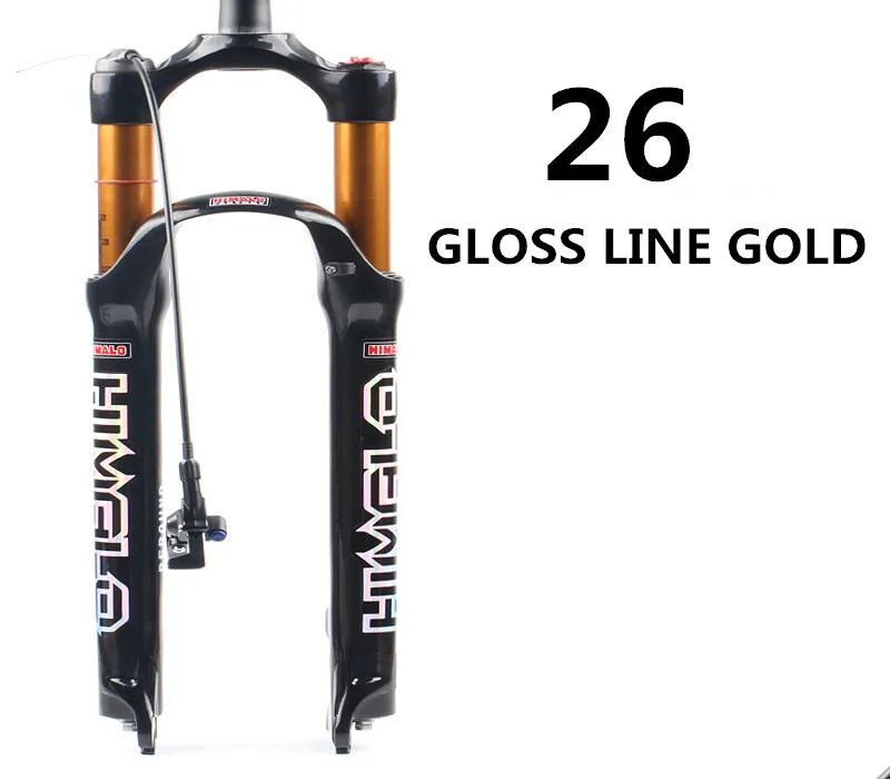 26 gloss line gold Велосипедная воздушная вилка 26 27,5 29 ER MTB горная подвесная вилка воздушная устойчивость амортизирующая линия для более SR - Цвет: 26 gloss line gold