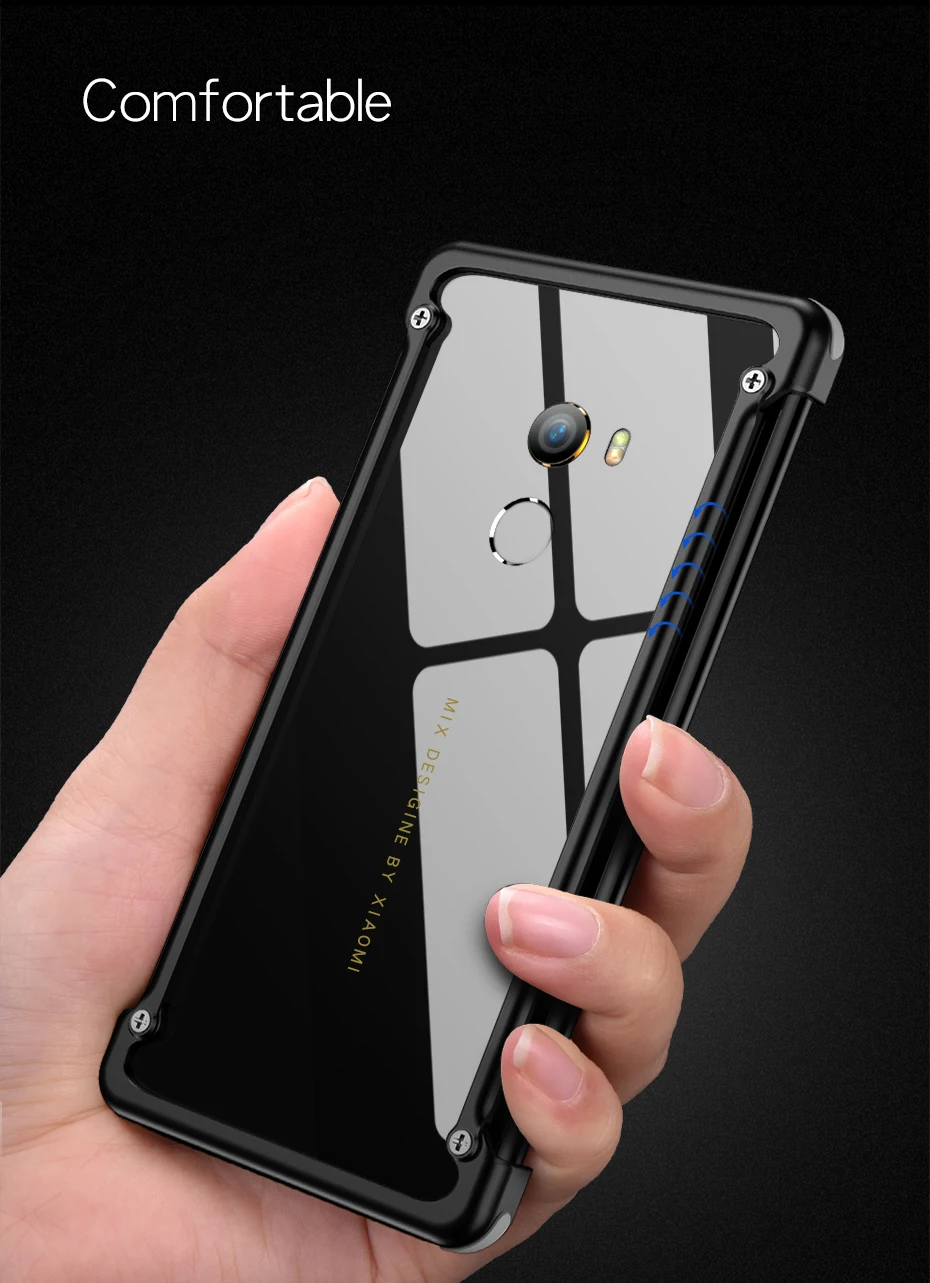 Роскошный металлический чехол для подушки безопасности для Xiaomi mi x 6,4 чехол для Xiaomi mi x 6,4 дюймов металлический бампер