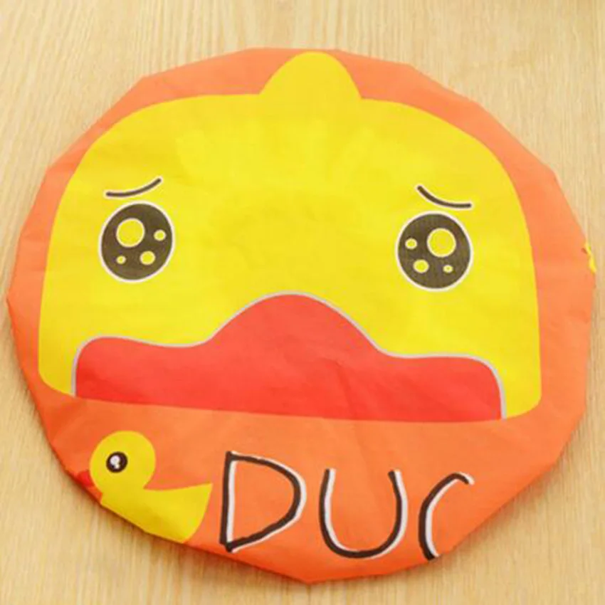 duck 1 шт. модные милые Мультяшные животные дизайн Водонепроницаемый Эластичный спа шапочка для душа шляпа для ванны покрытие для волос защитные шапки ванная комната продукт - Цвет: duck