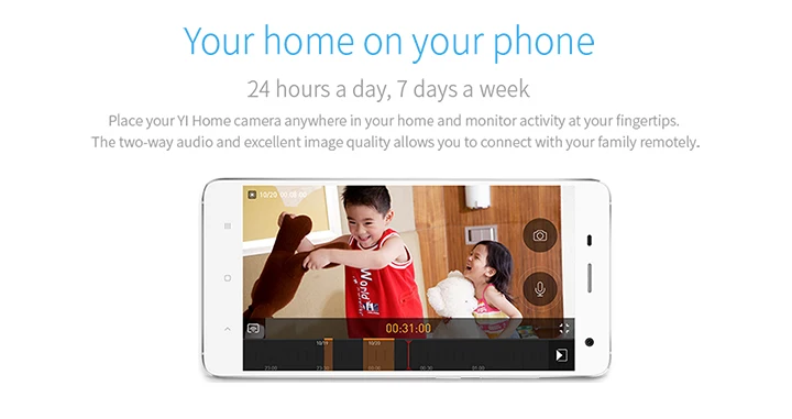 Домашняя камера YI Home Camera 720p 4 шт. 111° широкоугольный объектив Двухсторонняя аудиосвязь Оповещения об активности