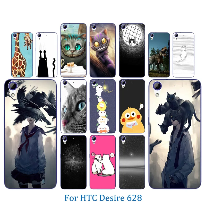 Phone Case For HTC Desire 628/628 Dual Sim Pusscat Pattern Soft Silicone Transparent Coque 628 Protect Back Cover |