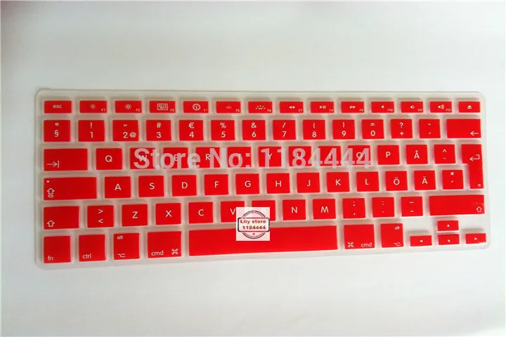 Swedish letter colorful Silicone EU/UK Keyboard Cover Skin Protector sticker film for apple MacBook air Pro 13 15 17 | Компьютеры и