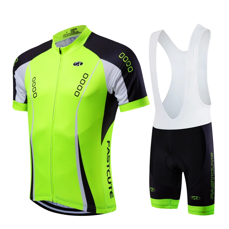 7 FASTCUTE Cycling clothing set men short set gel pad breathable ropa ciclismo quick dry conjunto ciclismo#65 - Цвет: 7