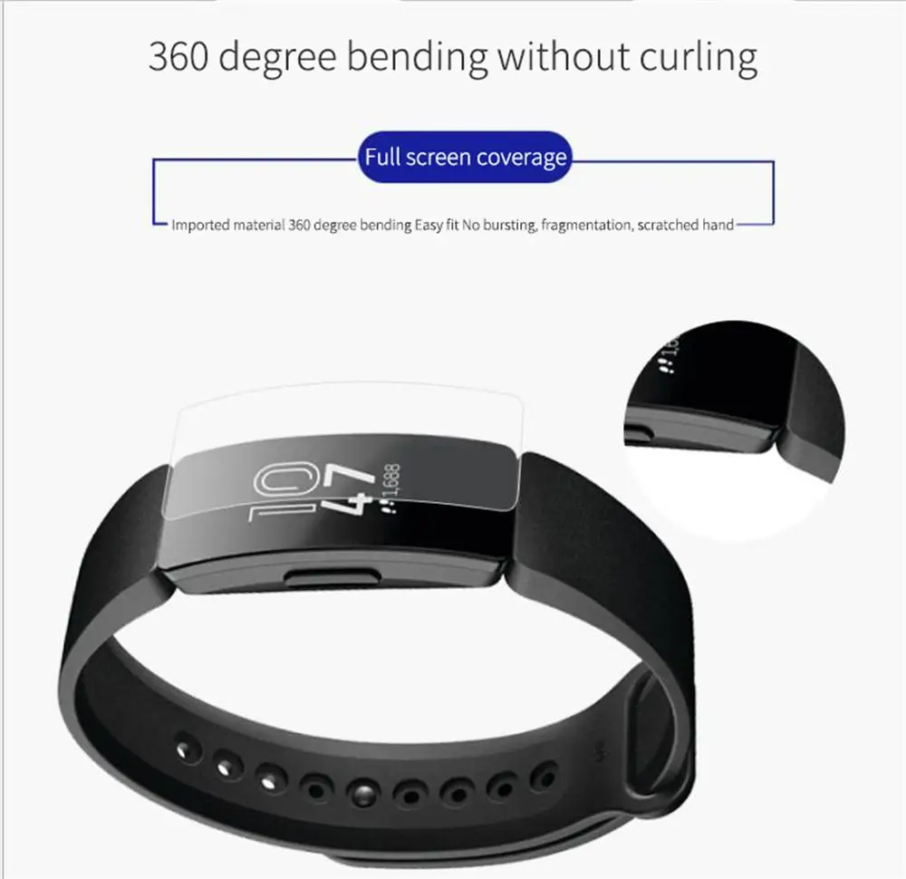Timethinker защитная пленка из термополиуретана пленка для Fit bit Inspire/Inspire HR Bracelet ультра тонкая HD полноэкранная крышка из устойчивого к царапинам стекла