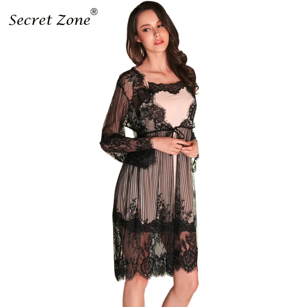Сверхтонкое Волокно ресницы сексуальное кружевное женское платье Элегантный