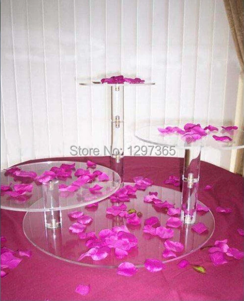 

Free Shipping 3 Tier Beautiful Acrylic wedding cake stand cupcake stand